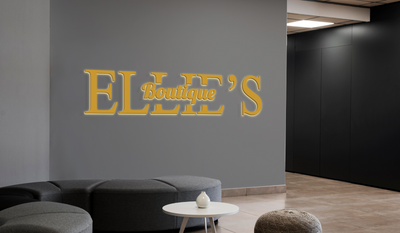 3D Metal Backlit sign for Chloe Schneider