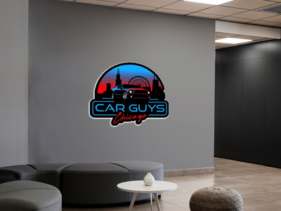 3D UV Metal Backlit Sign For Car Guys