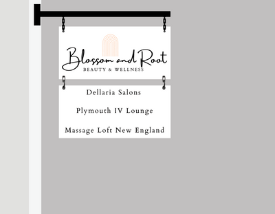 Tier Blade sign for Blossom and Root Salon