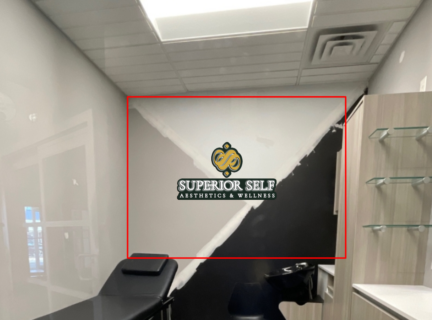 3d metal backlit with backboard for Nicole Restua