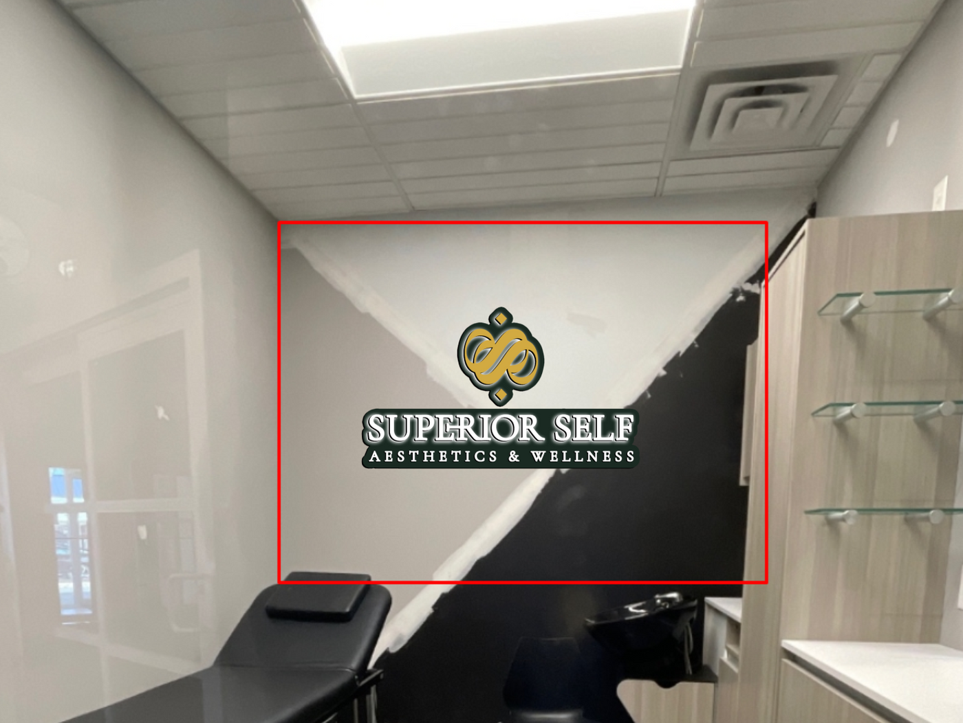 3d metal backlit with backboard for Nicole Restua