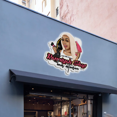 3D UV Acrylic Backlit Sign For Ranniyah Slay