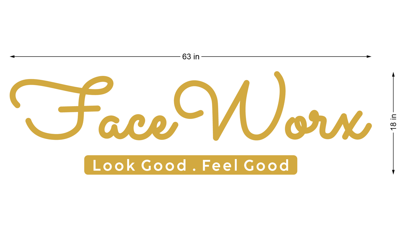 3D metal backlit 5MM Tagline with Backboard For faceworx