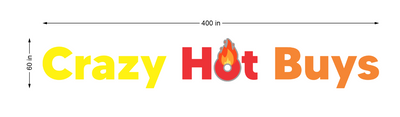 3D UV Acrylic Frontlit sign for CRAZY HOT BUYS