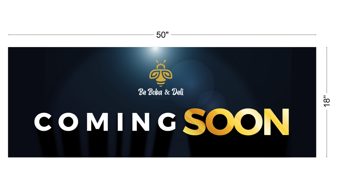 vinyl banner for Andre Hussain
