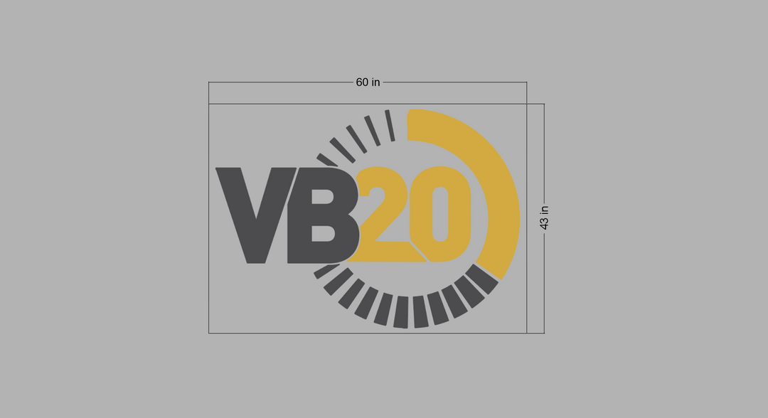 3d metal backlit with backboard for VB20 Bocaraton