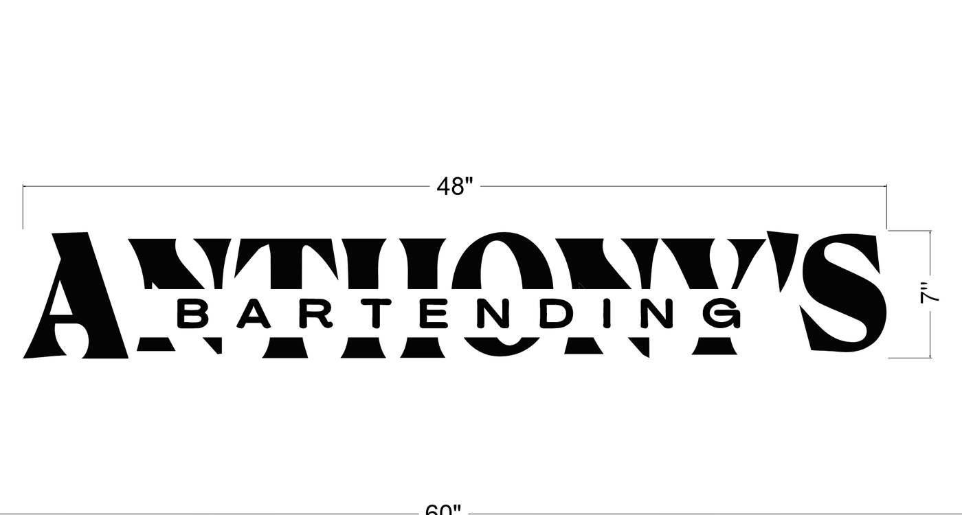 5MM Metal Letters Sign For Anthony Enrisma