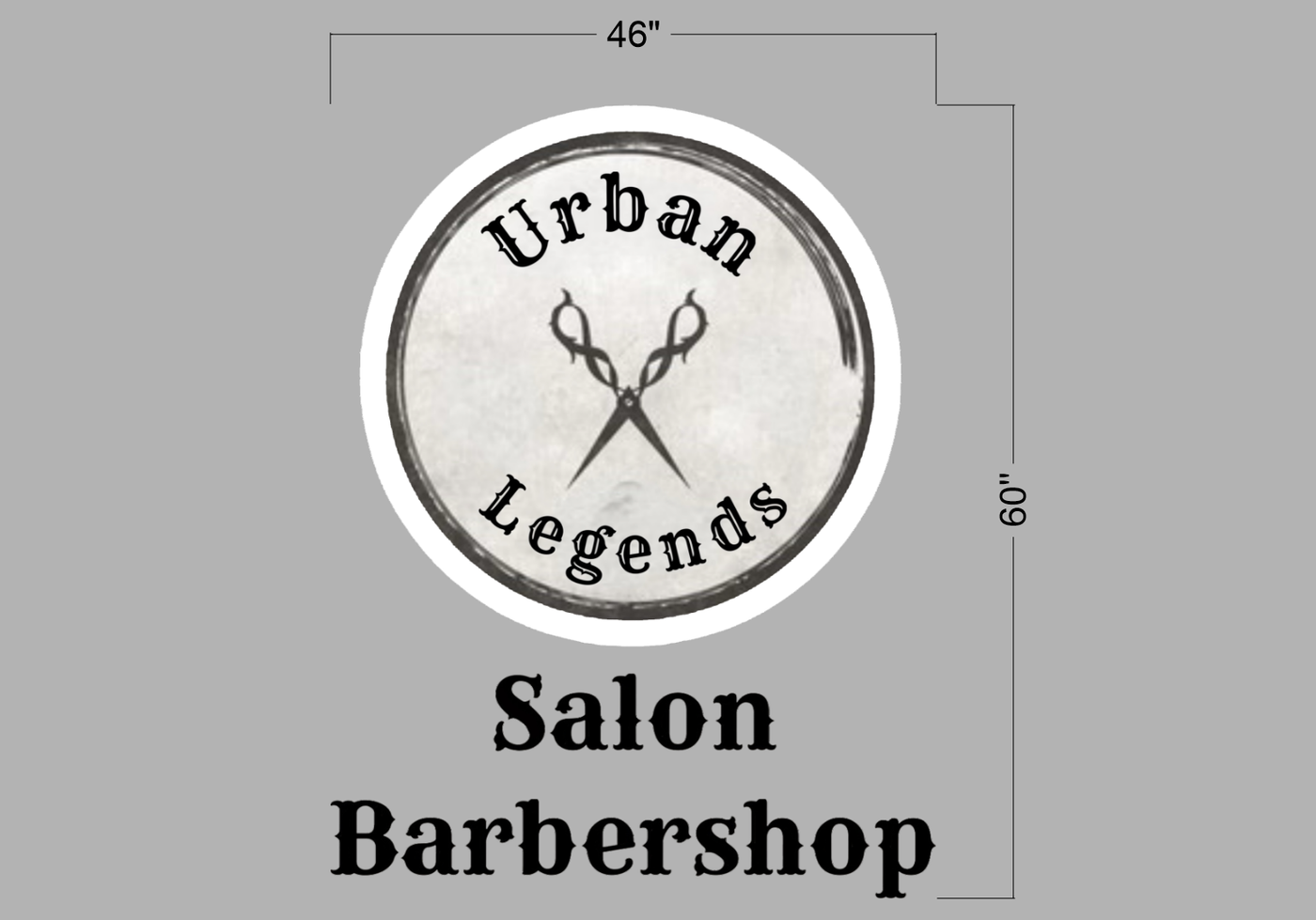 3D UV Metal Backlit Sign For Sherry