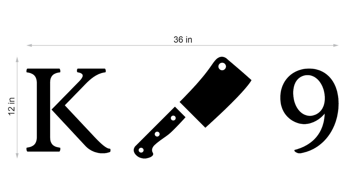 5mm metal sign for K-9 Butcher