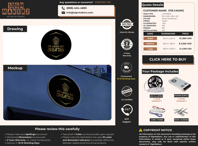 Lightbox for STB CAKING AND CREATING LLC