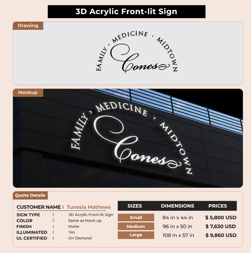 Custom Signs For Tunesia Mathews