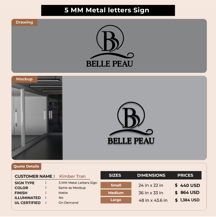 Custom Signs For Kimber Tran