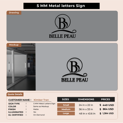 Custom Signs For Kimber Tran