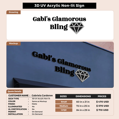 Custom Signs for Gabriela Cardenas