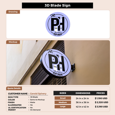 Custom Signs for Geroid Spivery