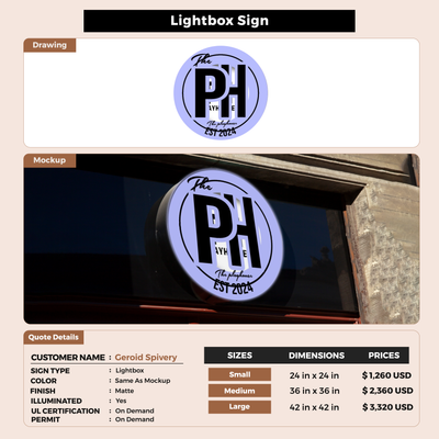 Custom Signs for Geroid Spivery