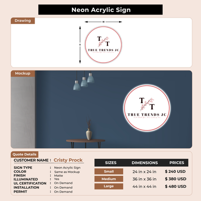 Business Signage for Cristy Prock