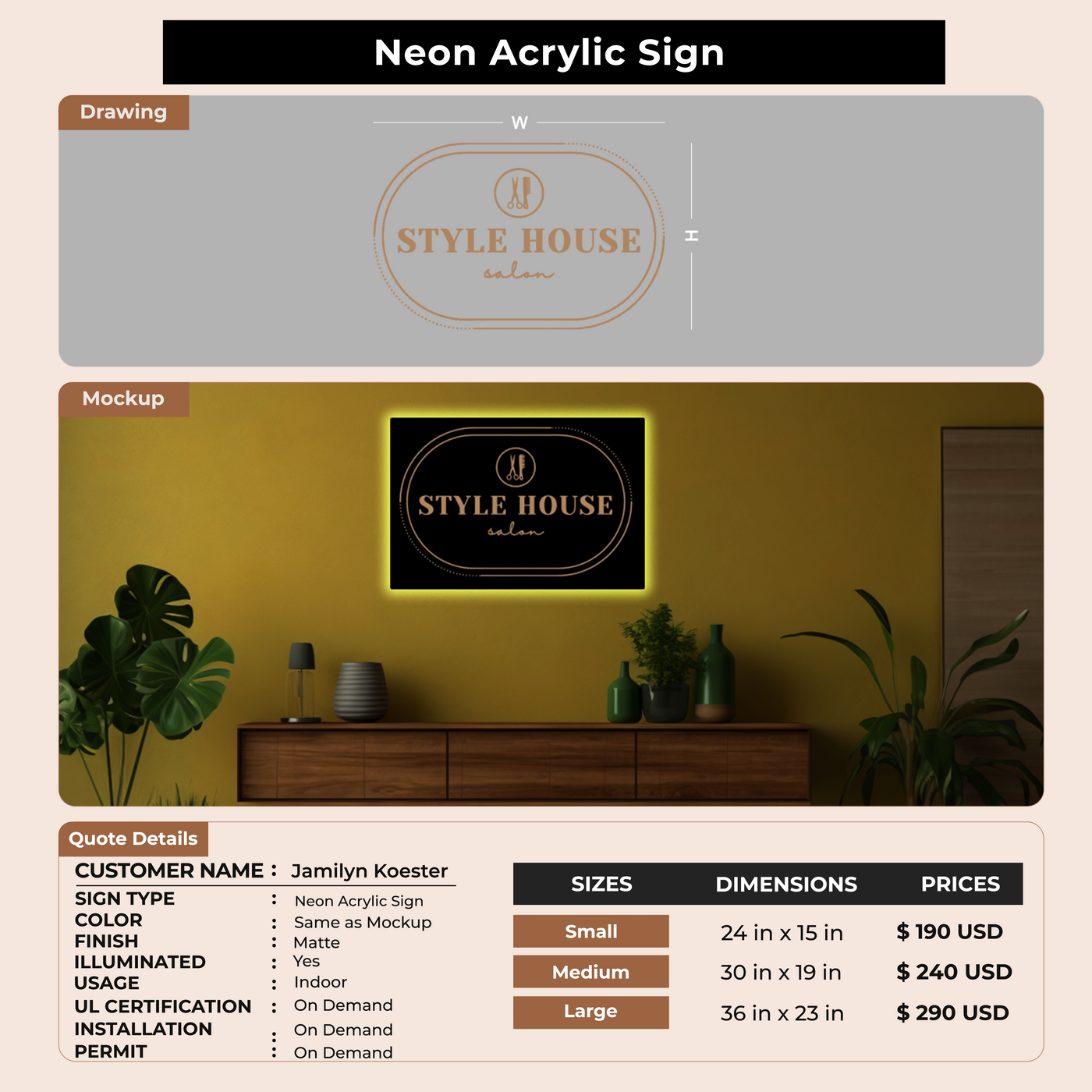 Custom Signs For Jamilyn Koester