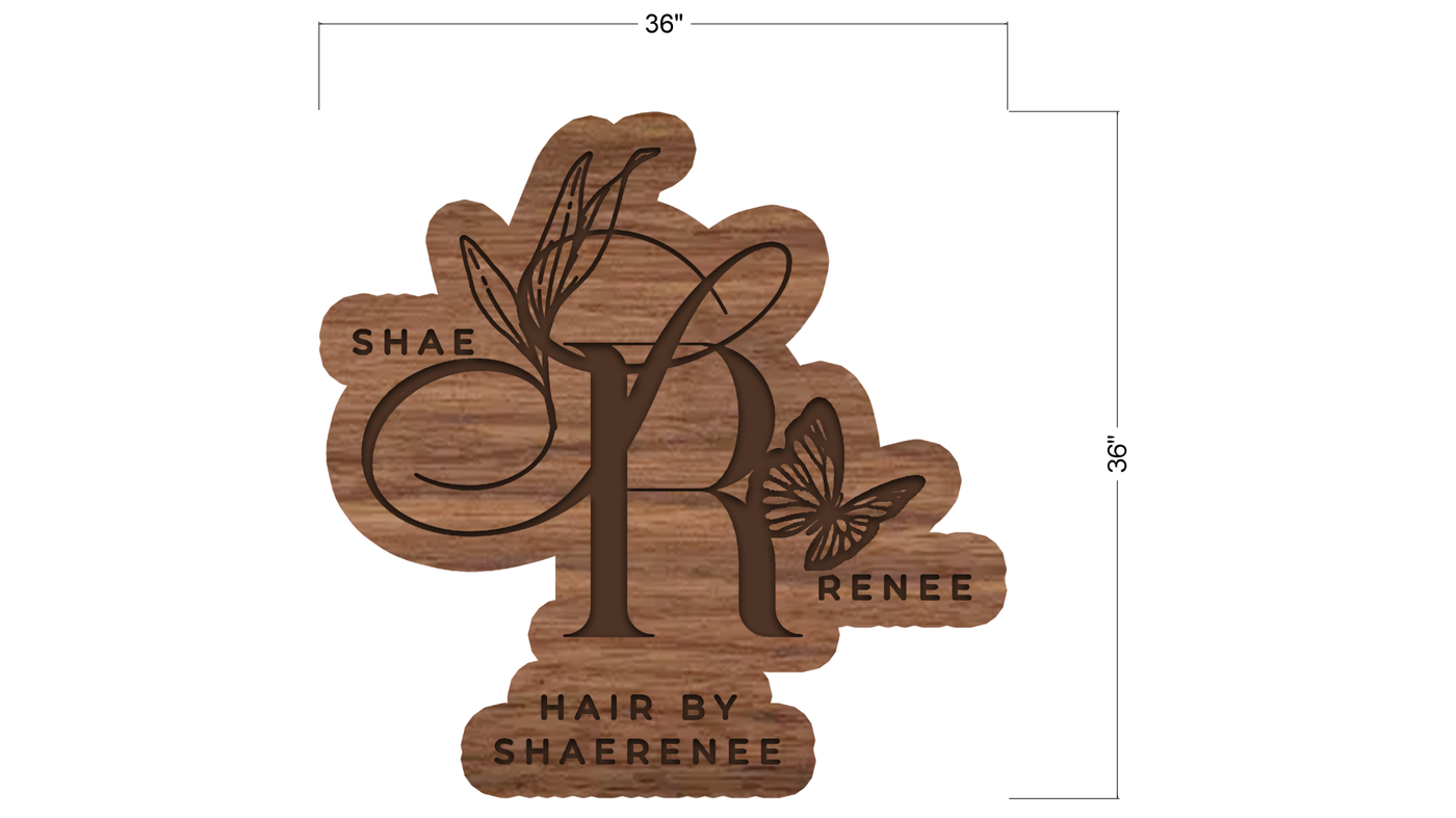 Wooden Sign For Roneshae Coolie