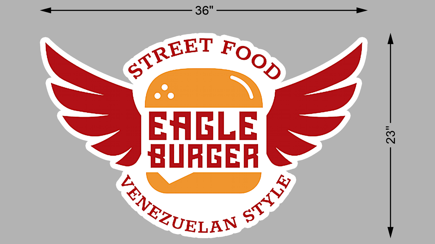 3D UV Acrylic Double-lit Sign For Eagle burger