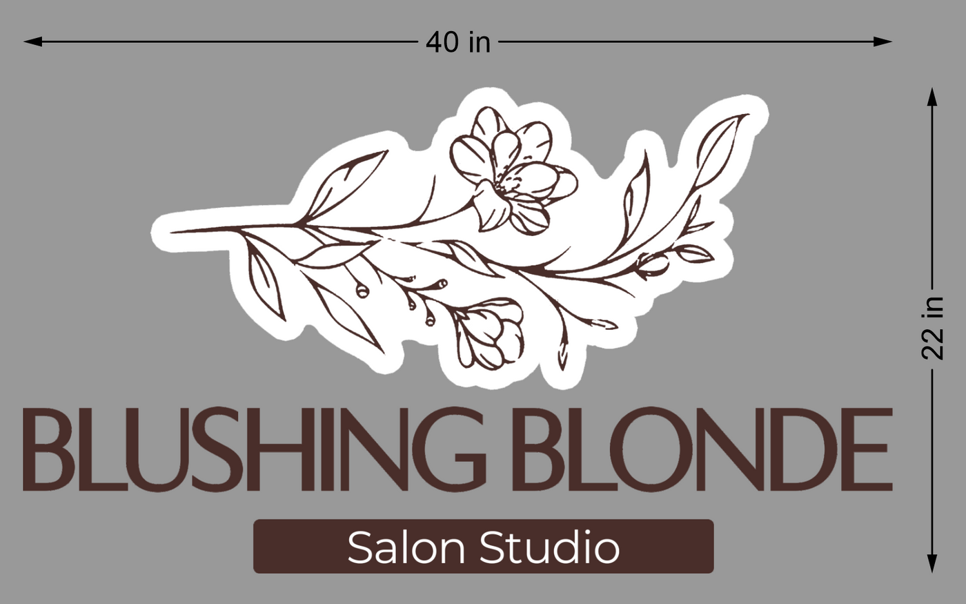 10mm acrylic sign for Lauren Collins
