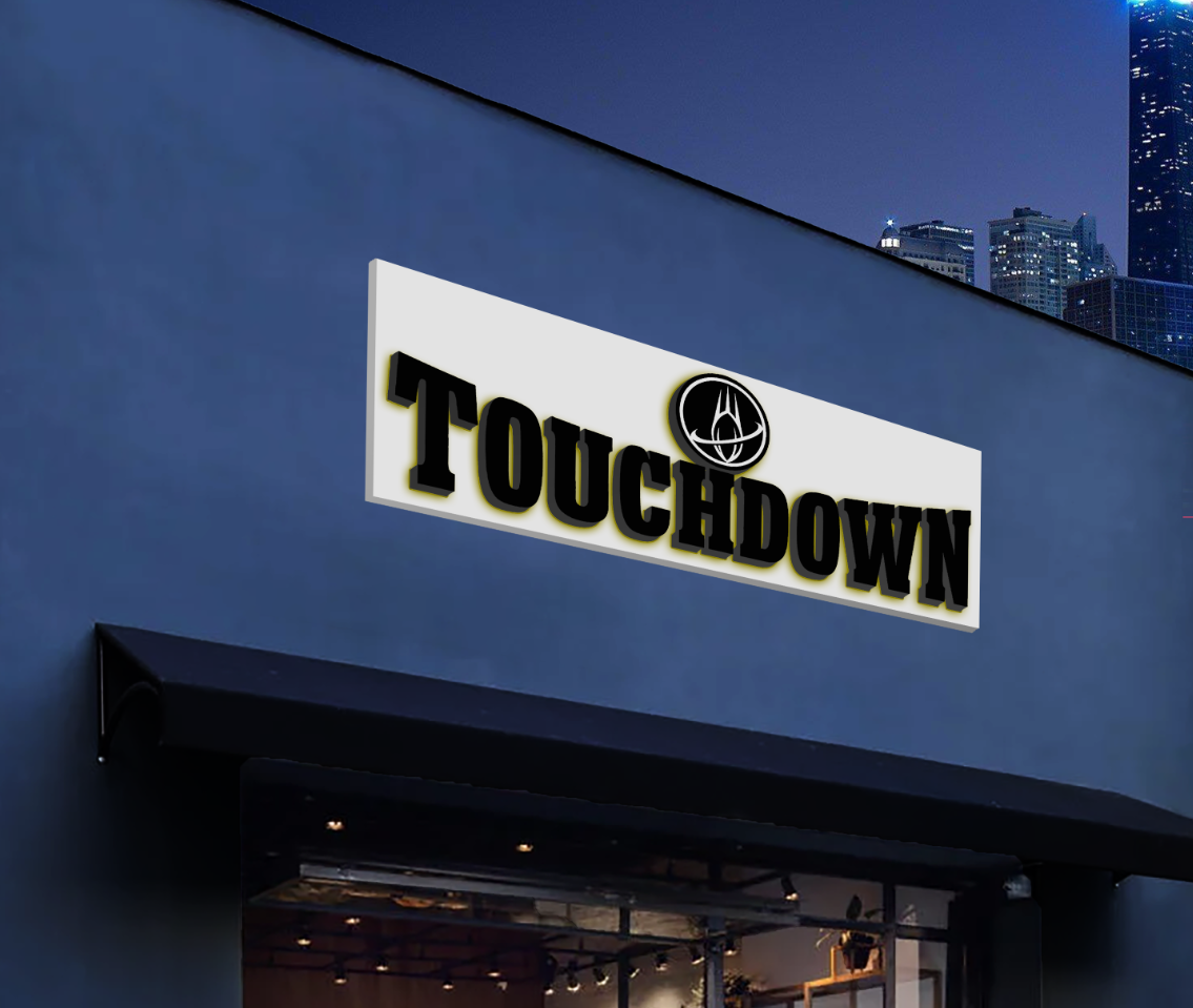 3D Metal Backlit Sign with Backboard for Sky