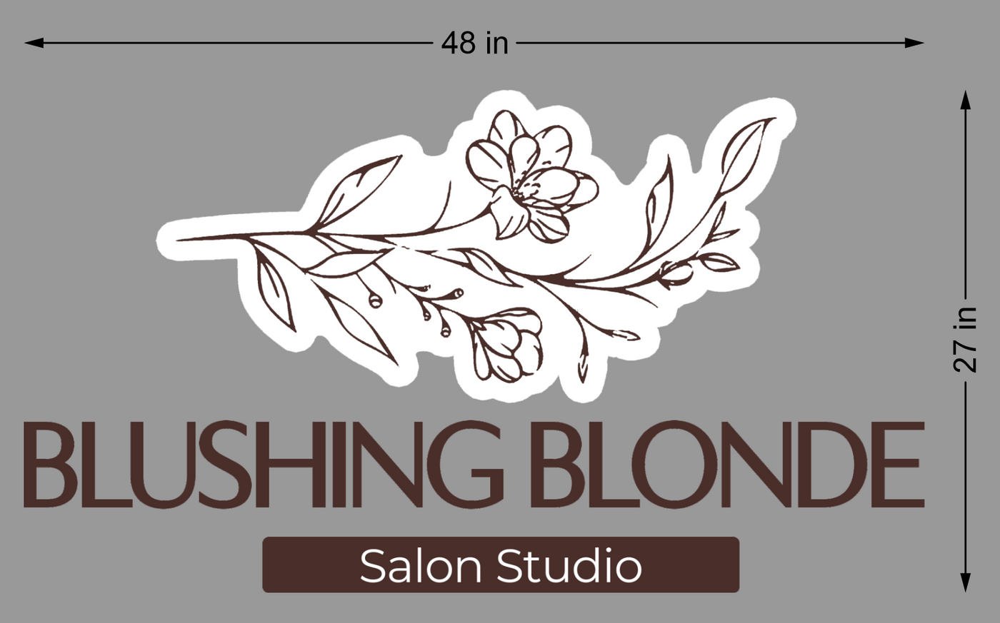 10mm acrylic sign for Lauren Collins