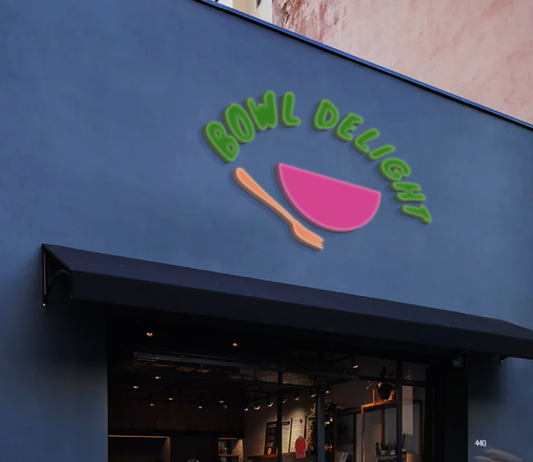 3d acrylic frontlit for Bowl Delight