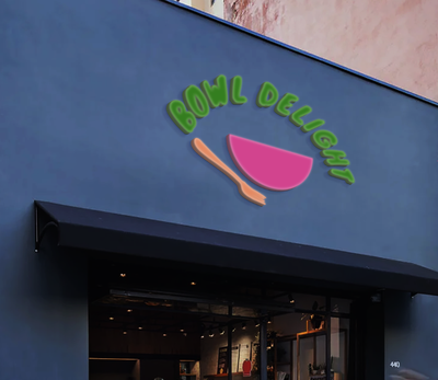 3d acrylic frontlit for Bowl Delight