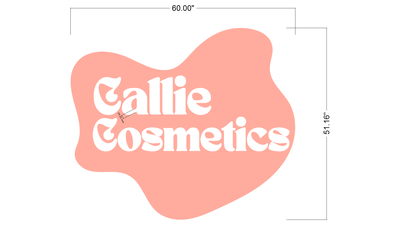 3d acrylic doublelit with backboard for Gabrielle Pollock