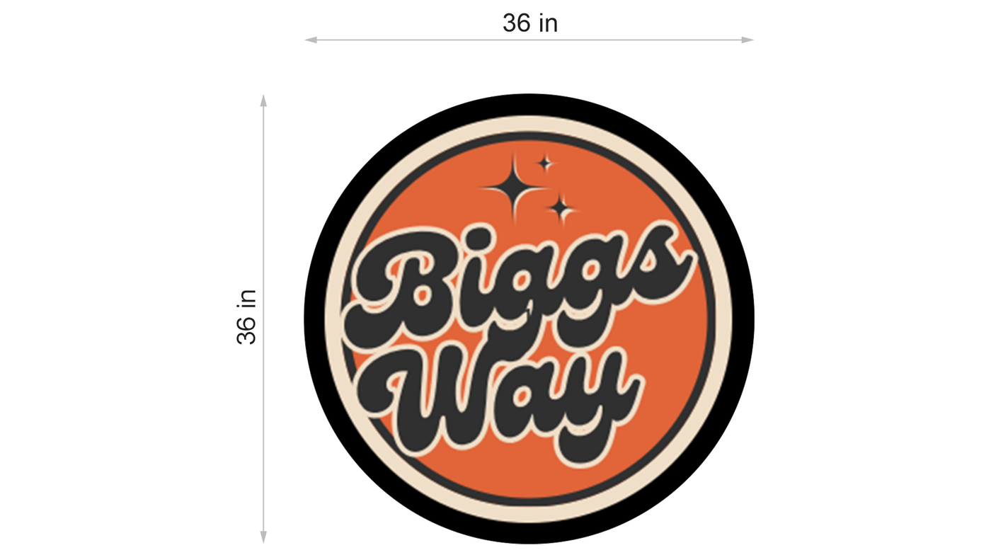 3D Blade sign for Marcia Biggs