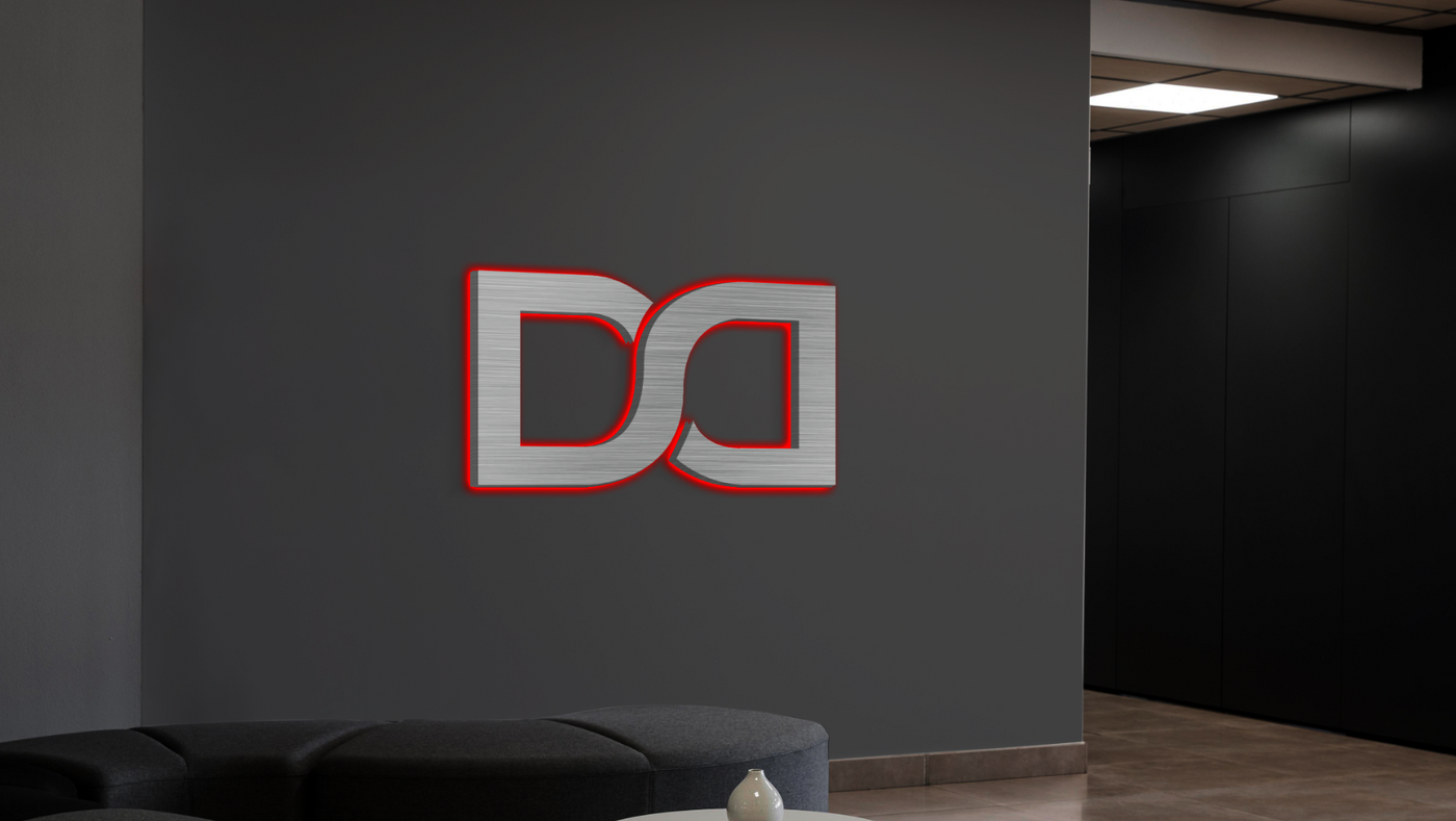 3D Metal Backlit Sign for Nicholas Meginnis