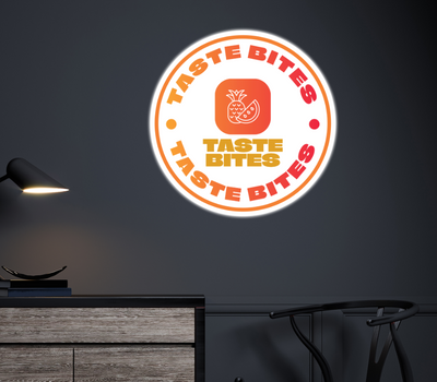 Neon Acrylic Sign for Taste bites