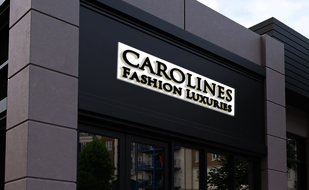 3d metal backlit with backboard for Caroline Yosef