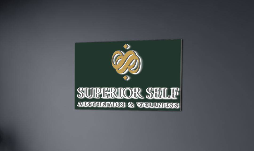 3d Metal backlit sign for Nicole Restua