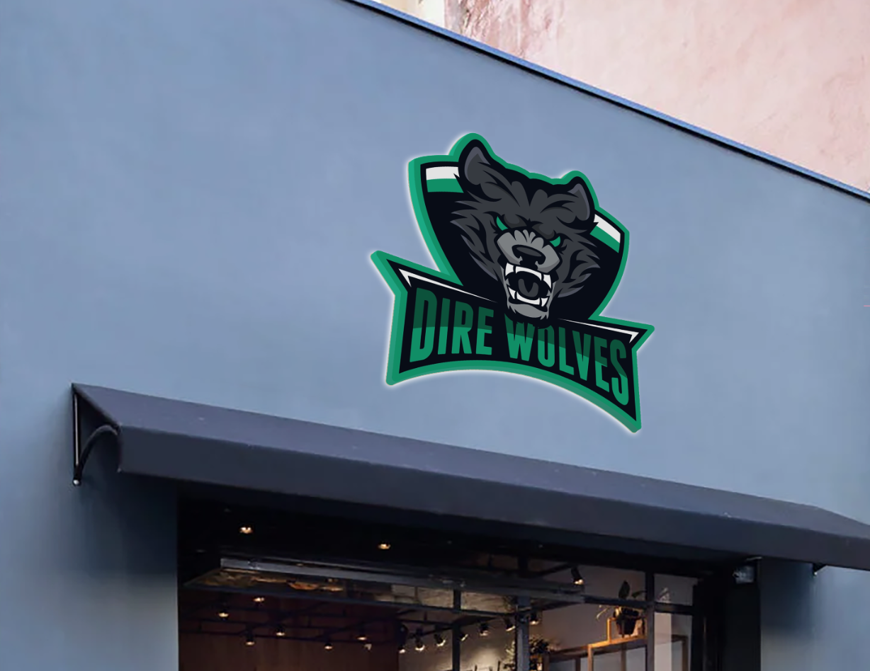 Business signage for Alan Ritchson