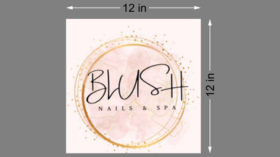 2d blade sign for BLUSH NAILS&SPA