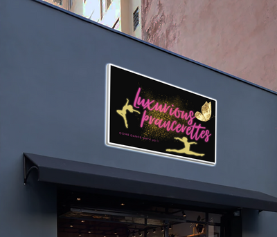 3D Acrylic Double Lit Sign for Amia Martin