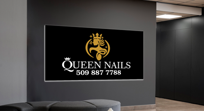 3D Metal Backlit UV Sign For Queen Nails Art