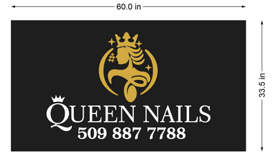 3D Metal Backlit UV Sign For Queen Nails Art