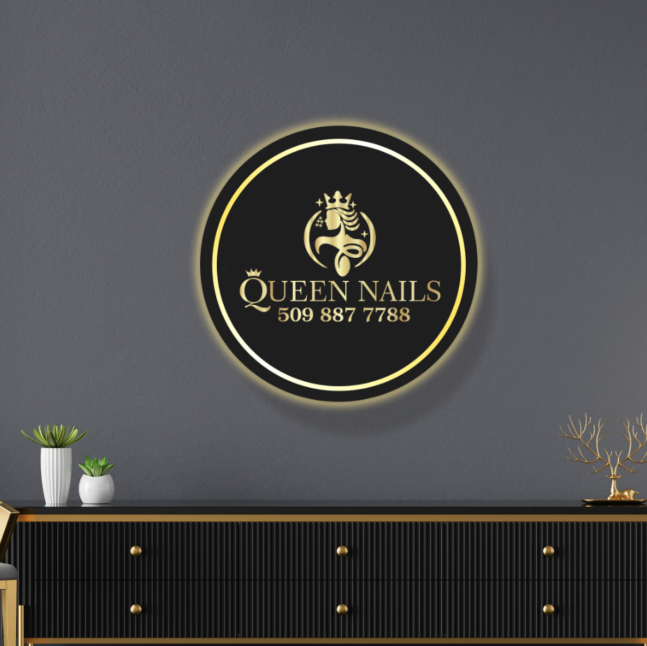Neon Acrylic Sign For Queen Nails Art