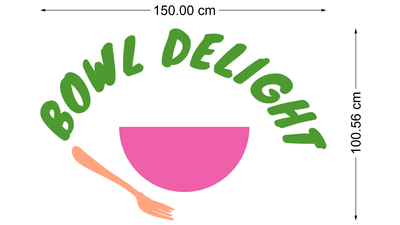 3d acrylic frontlit for Bowl Delight