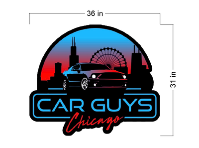 3D UV Metal Backlit Sign For Car Guys