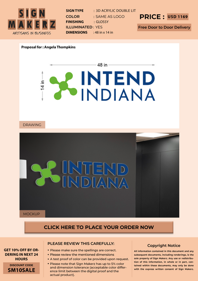 3D Business Signage for Angela Thompkins