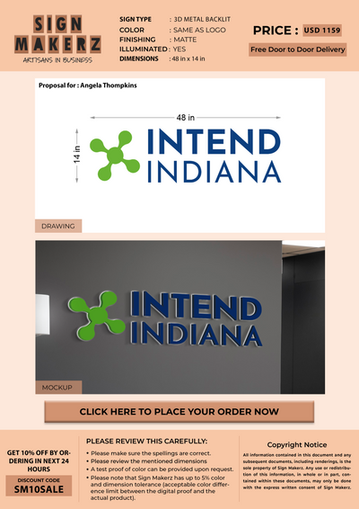 3D Business Signage for Angela Thompkins
