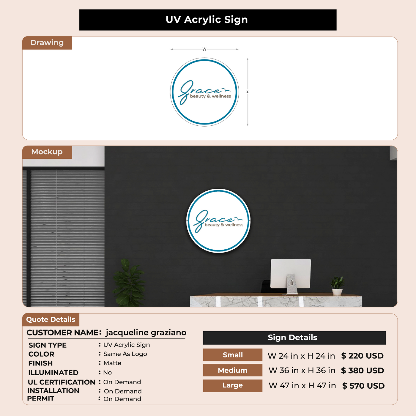 Business Signage for jacqueline graziano
