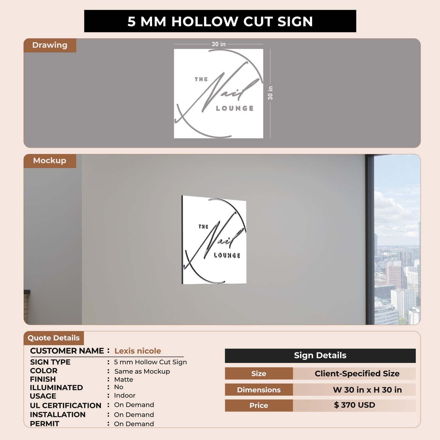 Custom Signs For Lexis nicole