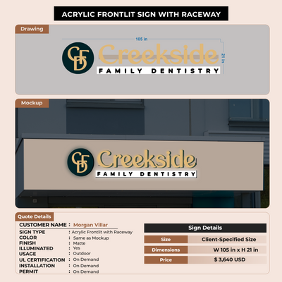 Business signage for Morgan Villar