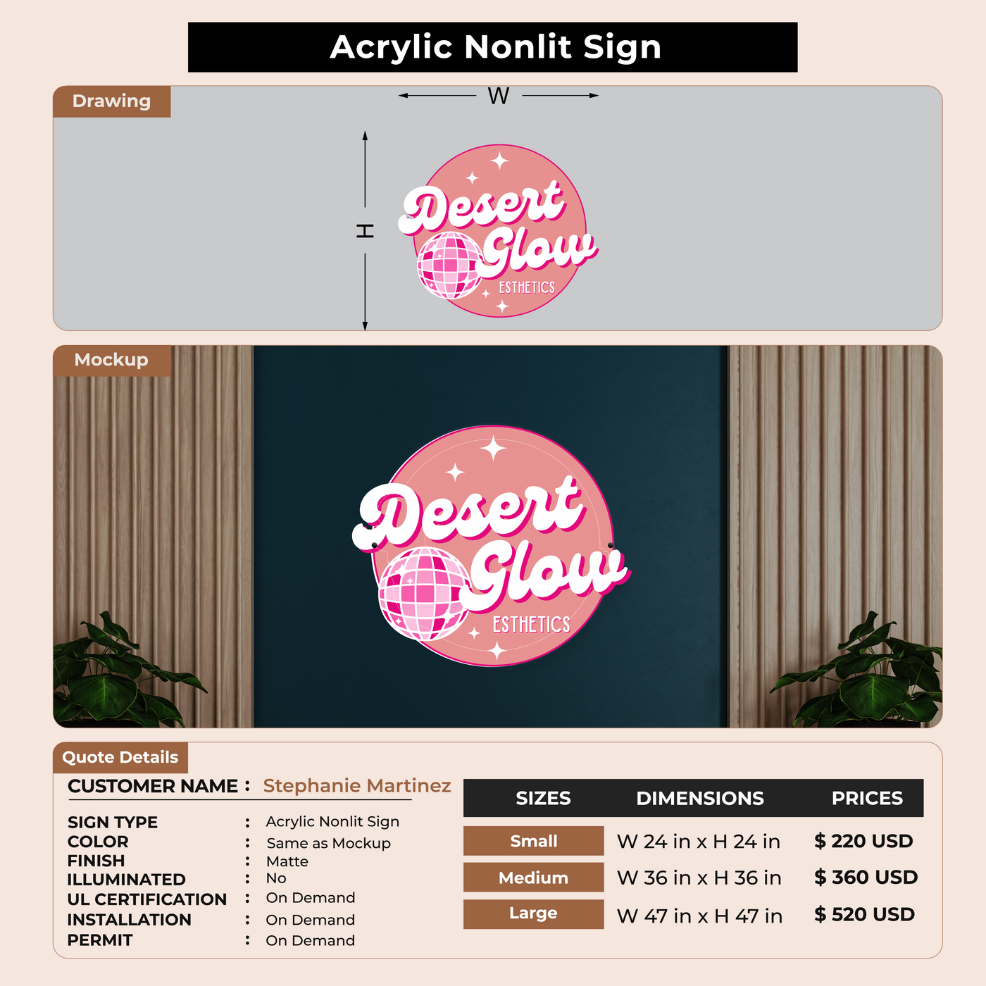 Custom Signs for Stephanie Martinez