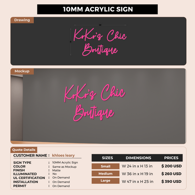 Custom Signs For khloes leary